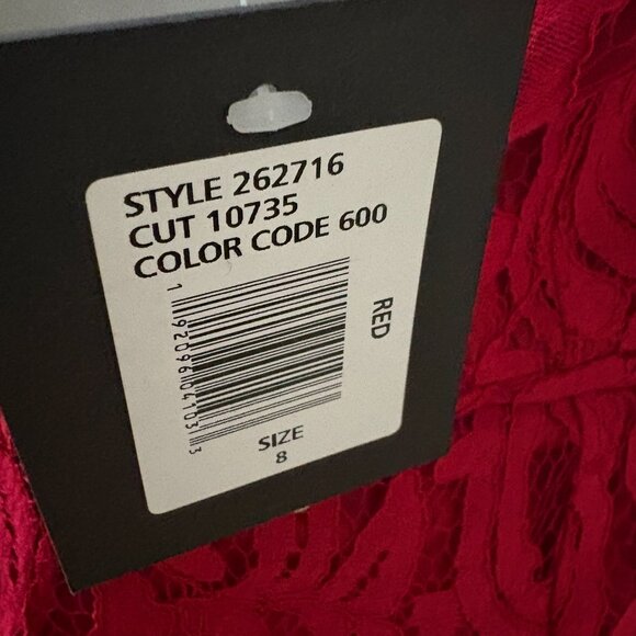 Nordstrom Marina Red lace dress - Picture 4 of 4